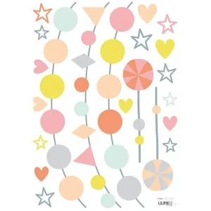 Pegatinas pared infantil Guirnaldas pastel