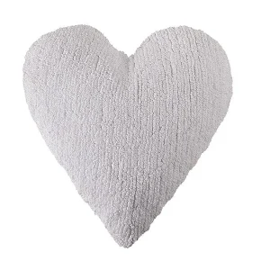 Cojín infantil lavable Corazón blanco de Lorena Canals