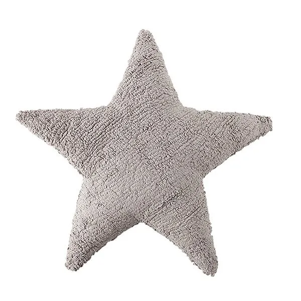 Cojín infantil lavable Estrella gris claro de Lorena Canals - Imagen 2