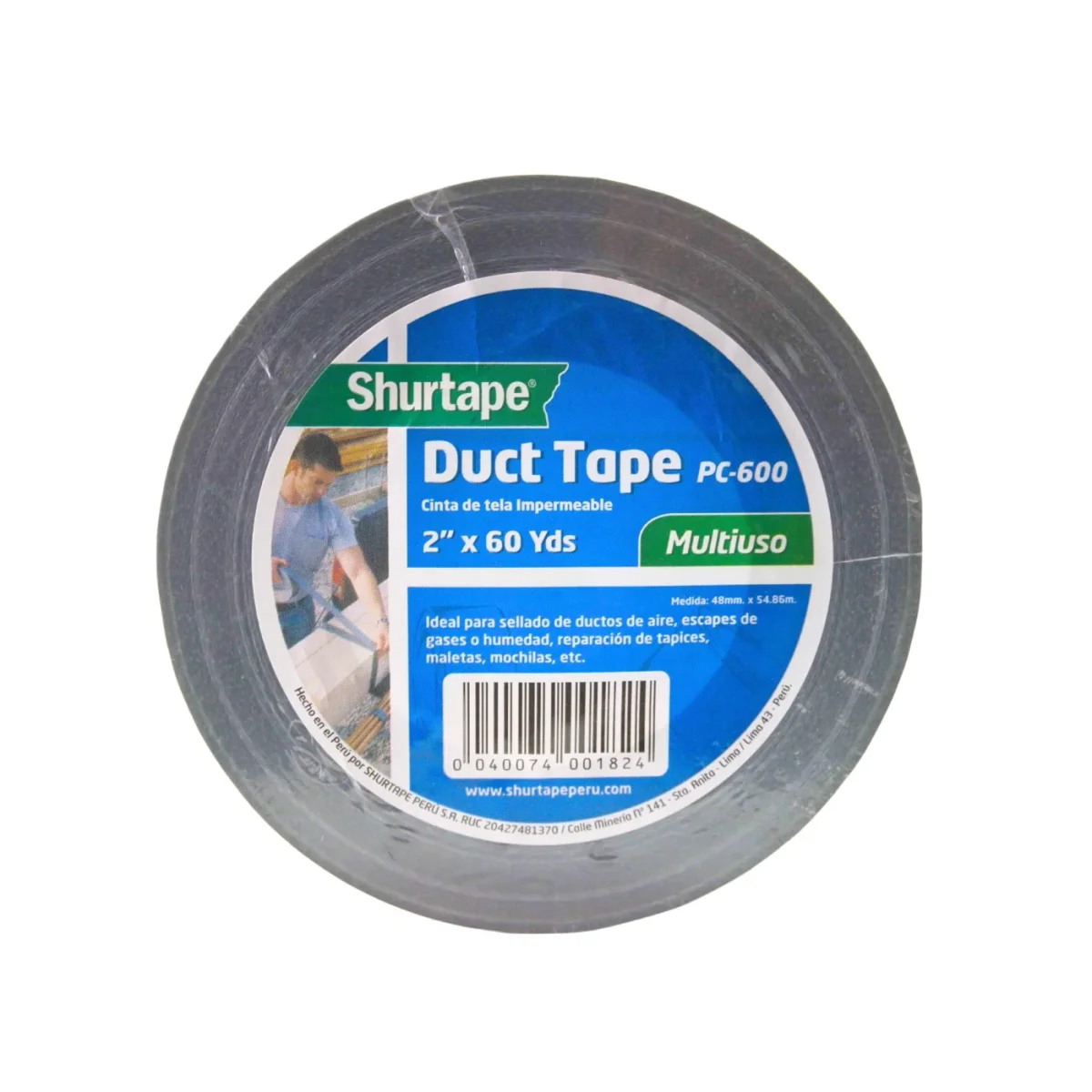 Cinta Duct Tape Shurtape 2″ x 60 Yds