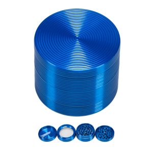 GRINDER METAL ONDAS 50MM 4 PARTES AZUL