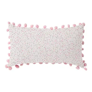 Cojín infantil rectangular Florecitas rosa